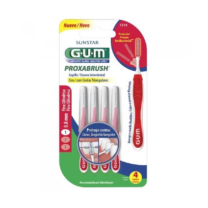 ESCOVA INTERDENTAL GUM 0,8 MM COM 4 UNIDADES