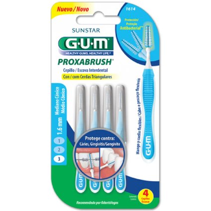 ESCOVA INTERDENTAL GUM 1,6 MM COM 4 UNIDADES