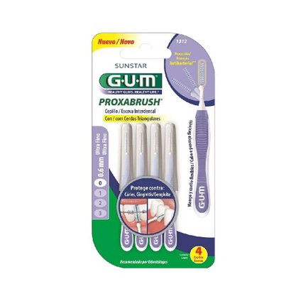 ESCOVA INTERDENTAL GUM 0,6 MM COM 4 UNIDADES