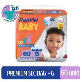 FRALDA PANVEL BABY PREMIUM SEC BAG G COM 60 UNIDADES
