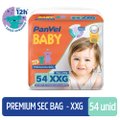 FRALDA PANVEL BABY PREMIUM SEC BAG XXG COM 54 UNIDADES