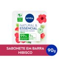 SABONETE EM BARRA NIVEA NATURAL E ESSENCIAL HIBISCO 90G