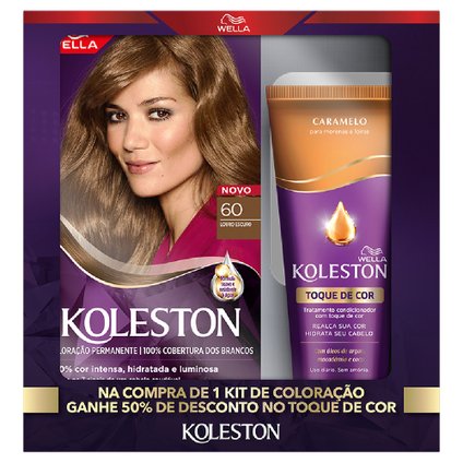 TINTURA KOLESTON 60 LOURO ESCURO + TOQUE DE COR 50% DE DESCONTO