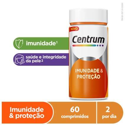 CENTRUM MULTIVITAMÍNICO IMUNIDADE & PROTEÇÃO COM  VITAMINAS C E ZINCO 60 CÁPS