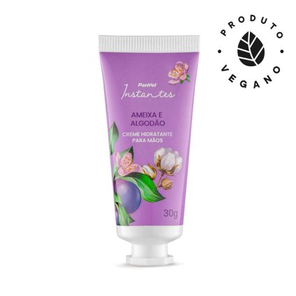CREME PARA MÃOS AMEIXA E ALGODÃO PANVEL INSTANTES 30G