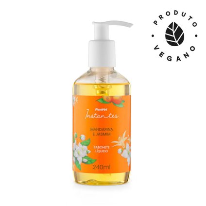 SABONETE LÍQUIDO MANDARINA E JASMIM PANVEL INSTANTES 240ML