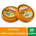 PASTILHA MELAGRIÃO VITAMINA C EXTRA FORTE HORTELÃ E GENGIBRE 20 PASTILHAS