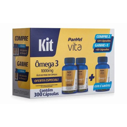 KIT OMEGA 3 PANVEL VITA 1000MG 300CÁPSULAS