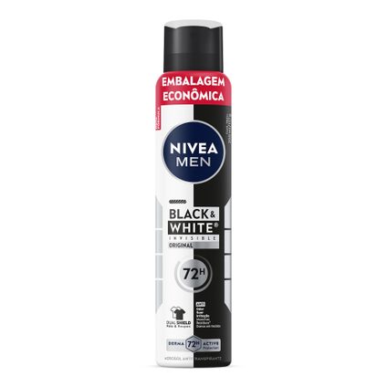 DESODORANTE AEROSOL NIVEA INVISIBLE BLACKWHITE MASCULINO PROMOCIONAL 200ML