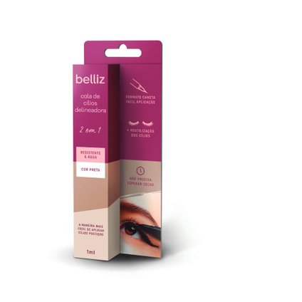 COLA PRETA DE CILIOS DELINEADORA BELLIZ 1ML