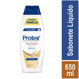 SABONETE LIQUIDO ANTIBACTERIANO PROTEX NUTRI PROTECT VITAMINA E 650ML