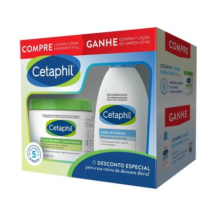 KIT CREME HIDRATANTE CETAPHIL 453G GANHE LOÇÃO DE LIMPEZA 120ML