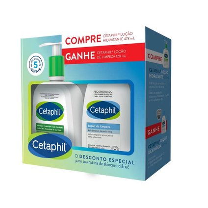 KIT LOÇÃO HIDRATANTE CETAPHIL 473ML GANHE LOÇÃO DE LIMPEZA 120ML