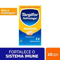 Suplemento Alimentar Vitamina C Efervescente Targifor Te Protege 1g Com 10 Comprimidos