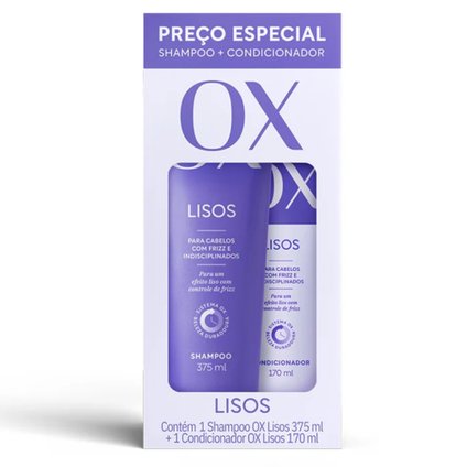 KIT OX LISO SHAMPOO 375ML + CONDICIONADOR 170ML