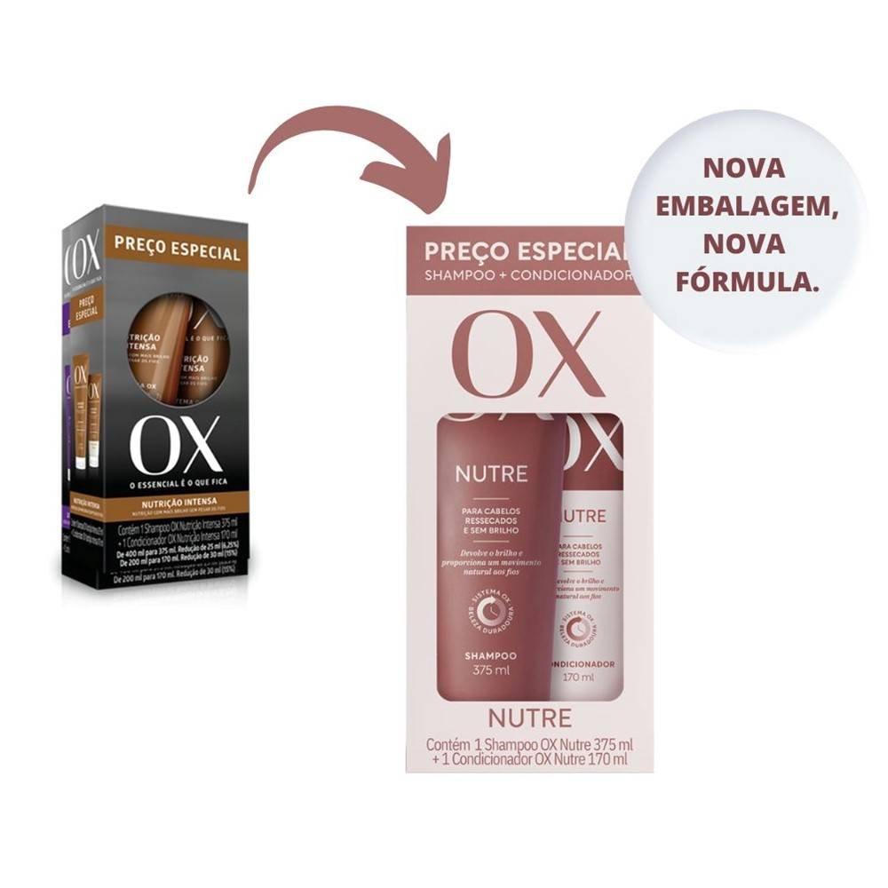 Kit Shampoo + Condicionador Flora Ox 375Ml N.Intensa