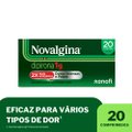 ANALGÉSICO E ANTITÉRMICO NOVALGINA DIPIRONA 1G 20 COMPRIMIDOS