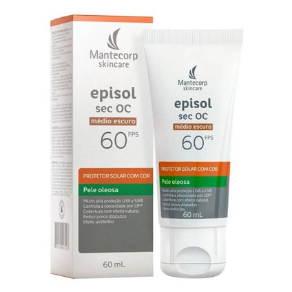 PROTETOR SOLAR EPISOL SEC OC MÉDIO ESCURO FPS 60 60ML