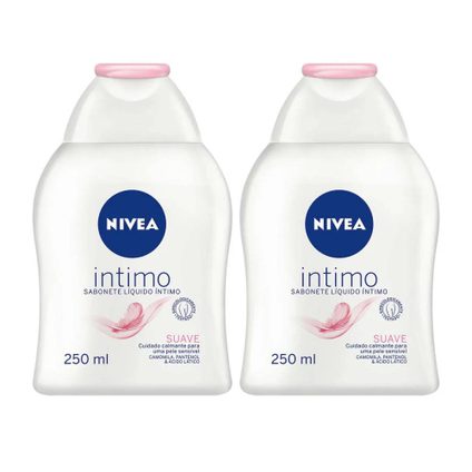 SABONETE LIQUIDO INTIMO NIVEA SUAVE 250ML COM 2 UNIDADES
