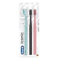ESCOVA DENTAL EXTRA MACIA ORAL-B ICONIC - 3 UNIDADES