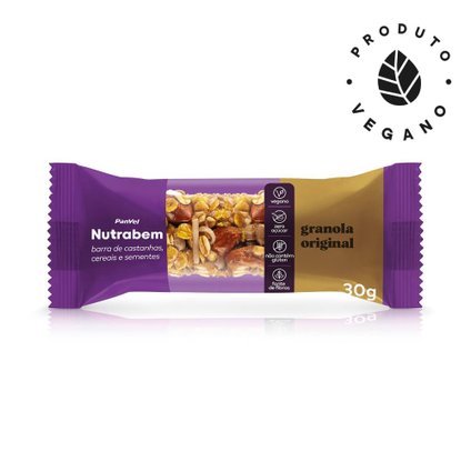 BARRA DE NUTS GRANOLA ORIGINAL PANVEL NUTRABEM 30G