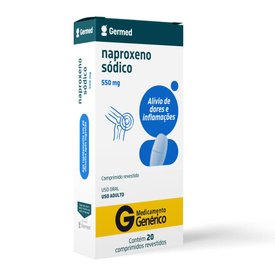 NAPROXENO SÓDICO 550MG 20 COMPRIMIDOS REVESTIDOS GERMED GÉNERICO