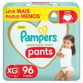 FRALDA PAMPERS PANTS PREMIUM CARE JUMBO XG 96 UNIDADES