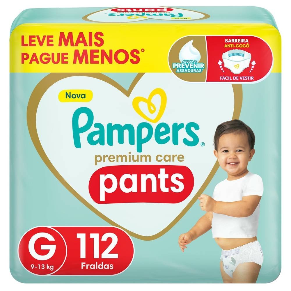 Fralda Pampers Premium Care Pants G 112 Unidades