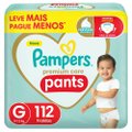 FRALDA PAMPERS PREMIUM CARE PANTS G 112 UNIDADES
