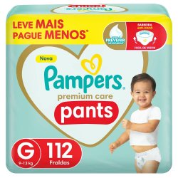 Fralda Pampers Premium Care Pants G 112 Unidades