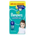 FRALDA PAMPERS CONFORT SEC JUMBO G 128 UNIDADES