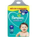 FRALDA PAMPERS CONFORT SEC JUMBO M 148 UNIDADES