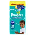 FRALDA PAMPERS CONFORT SEC JUMBO XG 116 UNIDADES