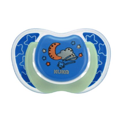 CHUPETA KUKA LUMINA AZUL 6 MESES + COM 2 UNIDADES