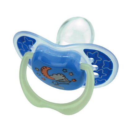 CHUPETA KUKA LUMINA AZUL 6 MESES + COM 1 UNIDADE