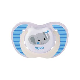 CHUPETA KUKA LUMINA AZUL 6 MESES + COM 1 UNIDADE