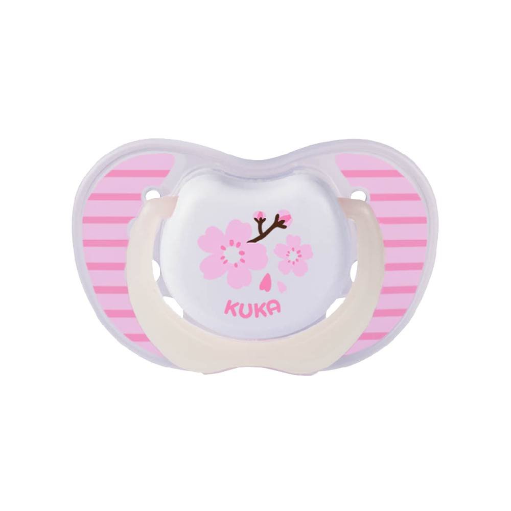 Chupeta Kuka Lumina Rosa 6 Meses + Com 1 Unidade