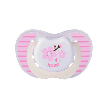CHUPETA KUKA LUMINA ROSA 6 MESES + COM 1 UNIDADE