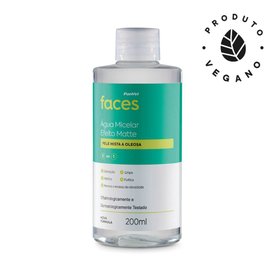 ÁGUA MICELAR MATTE PANVEL FACES PELE MISTA A OLEOSA 200ML