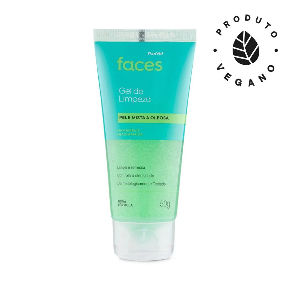 Mini Gel De Limpeza Pele  Mista A Oleosa Panvel Faces 50g