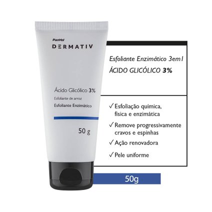 Esfoliante Facial Enzimático Ácido Glicólico 3% Panvel Dermativ 50g