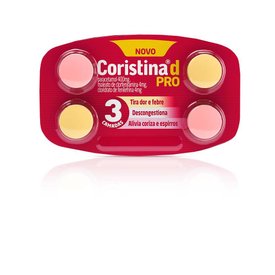 CORISTINA D PRO CLORIDRATO FENILLEFRINA + PARACETAMOL + MALEATO DE CLORFENIRAMINA 4 COMPRIMIDOS