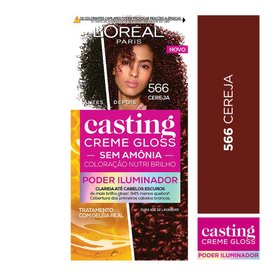 TINTA DE CABELO CASTING CREME GLOSS PODER ILUMINADOR DE L'ORÉAL PARIS 566 CEREJA 230G