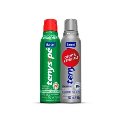 KIT TENYS PÉ JATO SECO CANFORADO + JATO SECO SEM PERFUME 92G