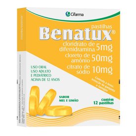 BENATUX MEL E LIMÃO 12 PASTILHAS