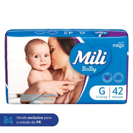 FRALDA MILI ULTRA SECA MEGA G COM 42 UNIDADES