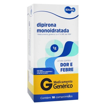 DIPIRONA 1G 10 COMPRIMIDOS EMS GENERICO
