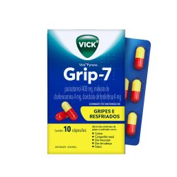 Vick Pyrena Grip-7 Antigripal Gripe E Resfriado 10 Cápsulas