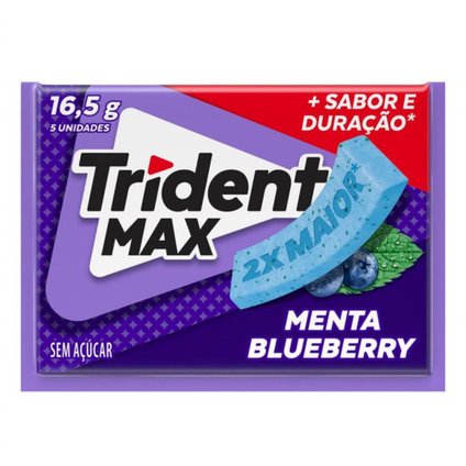 GOMA DE MASCAR MAX MENTA BLUEBERRY TRIDENT 16,5G