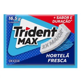 GOMA DE MASCAR TRIDENT MAX HORTELÃ FRESCA 16G